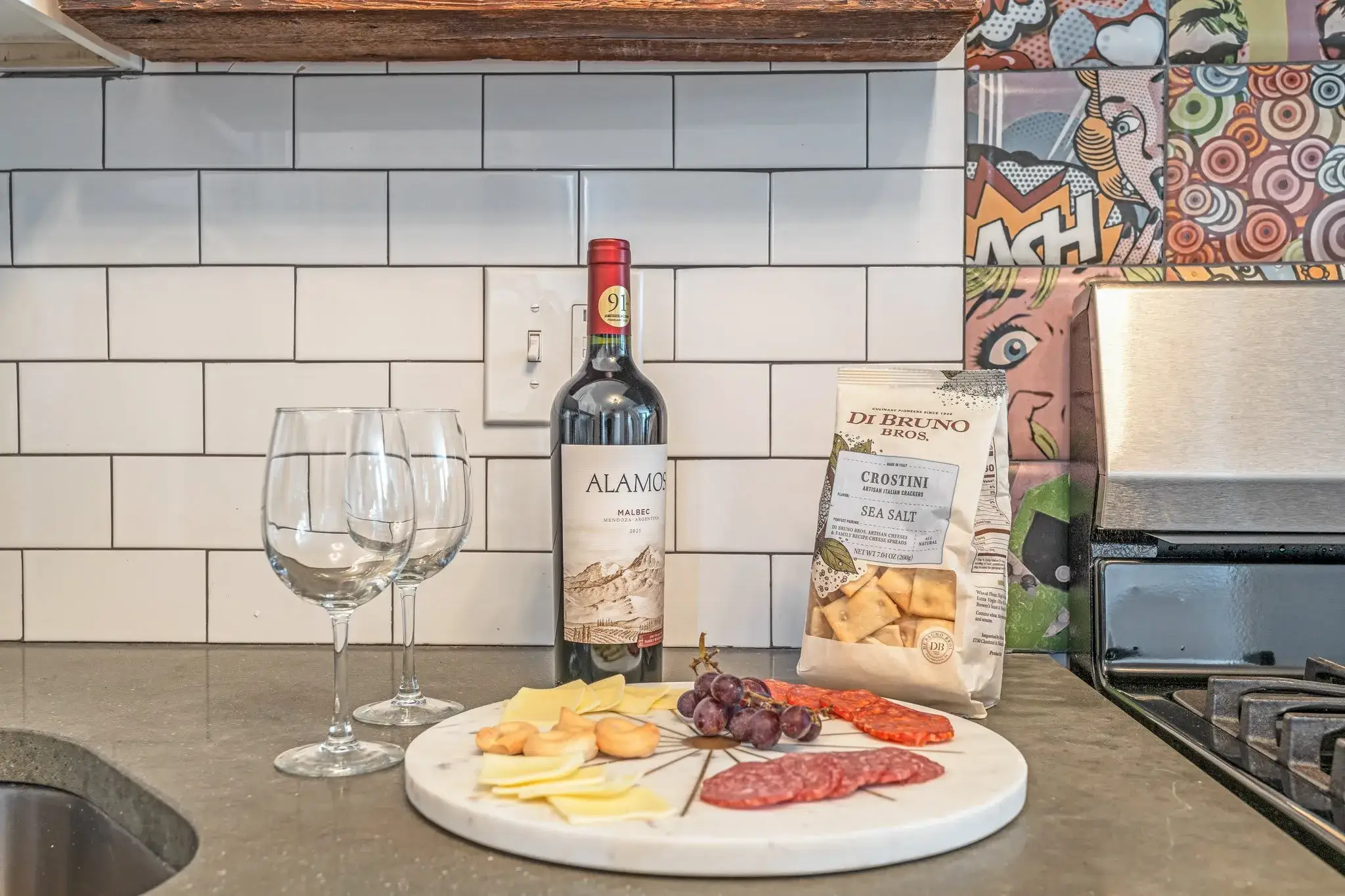 Order some wine and cheese for delivery- perfect for unwinding on a relaxed evening in after exploring Philadelphia.