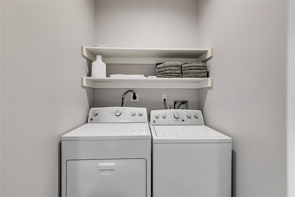 Convenient laundry area - perfect for extended stays!