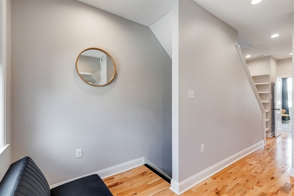 Bright, clean lines guide you upstairs—simple design touches that make every transition feel effortless and airy.