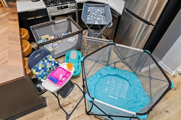 Traveling with little ones? We’ve got you covered — everything from a playpen to a high chair for stress-free family stays.