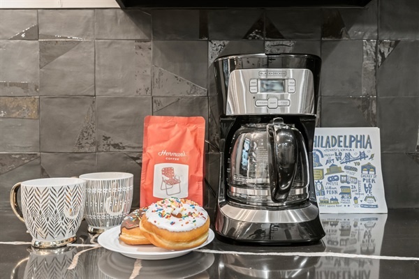 Start your Philly mornings right — fresh local coffee, sweet treats, and a cozy kitchen to ease into your day.