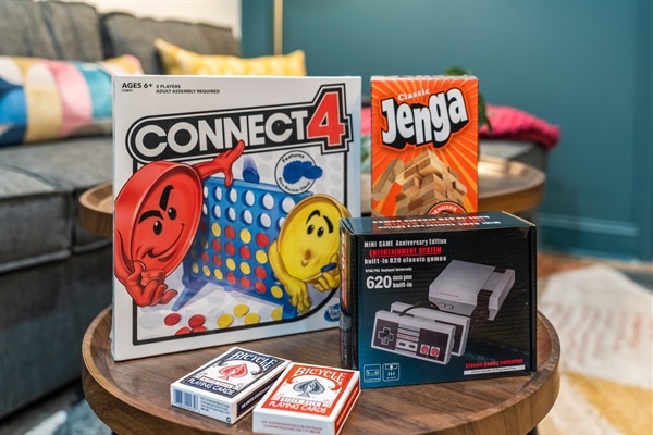 Game night is on — from board games to retro classics, fun and laughter come standard here.