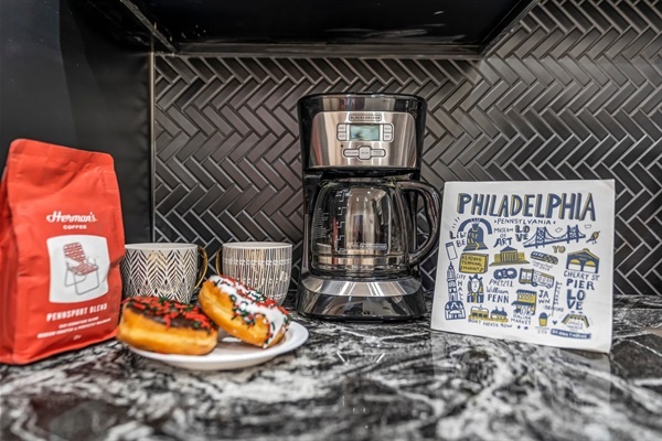 Wake up with delicious coffee and a taste of Philly—fresh brew, cozy mugs, and city pride in every sip.