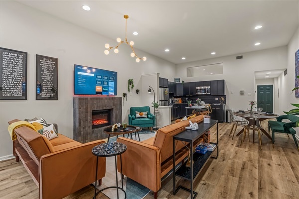 Spacious open-concept layout blending warmth and style—perfect for gathering, relaxing, and making lasting memories.