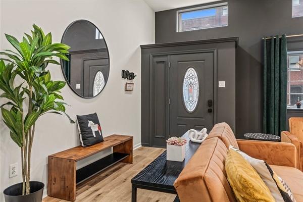 Welcoming entryway with stylish touches—a perfect first impression that sets the tone for your stay.