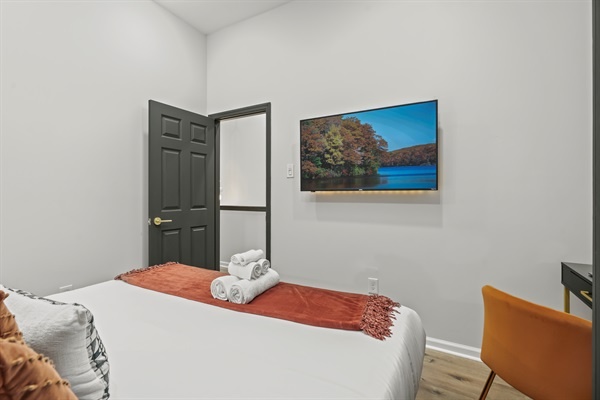 Your private retreat. Stream your favorite series from the comfort of your plush bed.