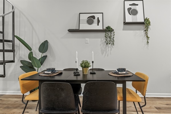 Gather for an intimate dinner or a round of cards. This is where memories are made.