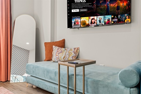 Cozy up in your day bed inside the bedroom!