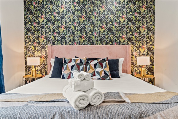 Wake refreshed in this design-forward suite where every color and texture invites relaxation.