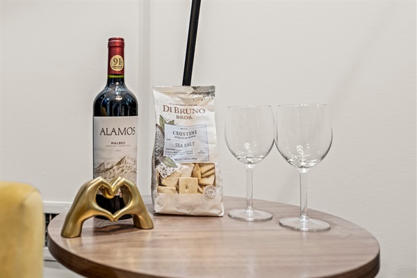 Cozy up with a glass of wine after a day of exploring Philly!