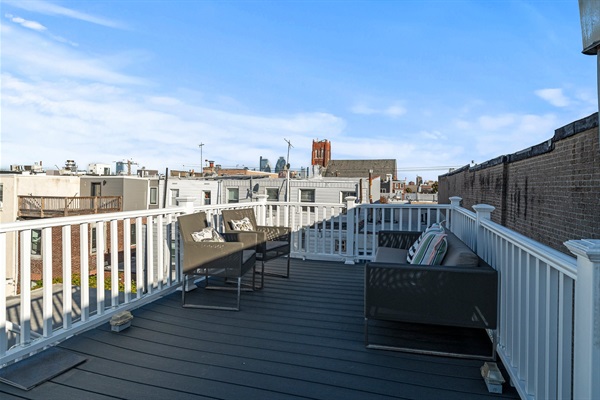 Morning coffee or sunset wine, this view never gets old—Philly’s skyline stretches right before you.