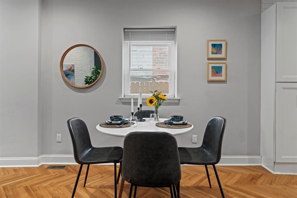 Appreciate the kitchen's bright and modern design, fully equipped with stainless steel appliances and everything you need to prepare delicious meals during your stay.