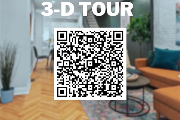 Scan for a 3-D tour and immerse yourself in the comfort and style of our home. You will love the modern amenities and chic decor that make this space a perfect getaway for your next visit.