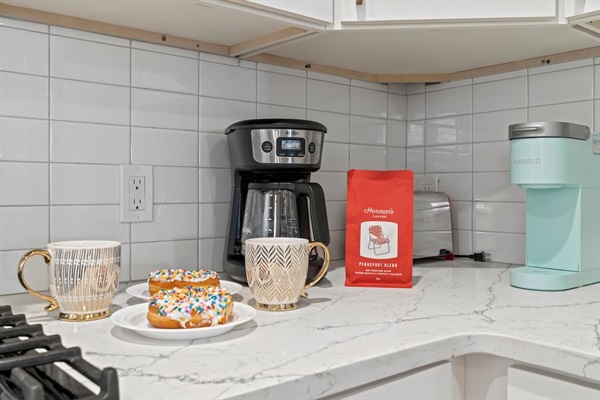 You will love the contemporary and functional kitchen design. The open layout, combined with high-end appliances and chic finishes, provides the perfect setting for creating memorable meals during your stay.